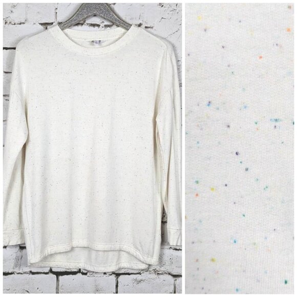 THREE DOTS Confetti Dot Active Wear Athleisure Pullover Soft Knit Size Small - Picture 1 of 10